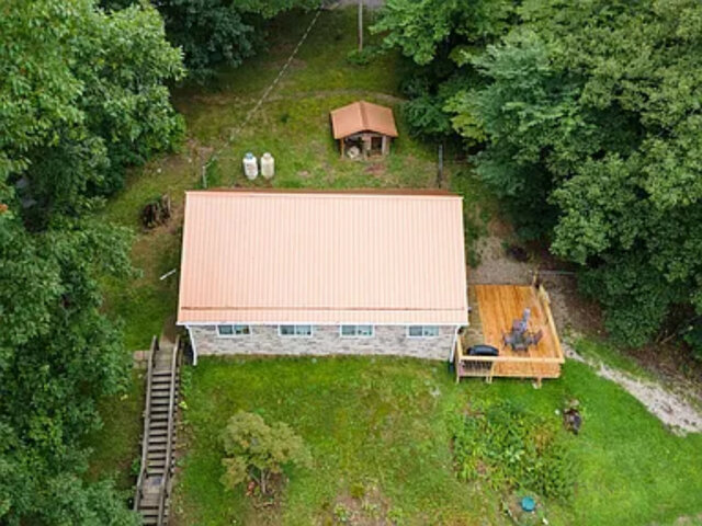 drone view of top of house