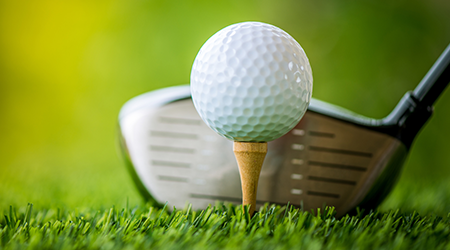 golf ball on green