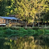 Peaceful Pines Lodge beside the stables